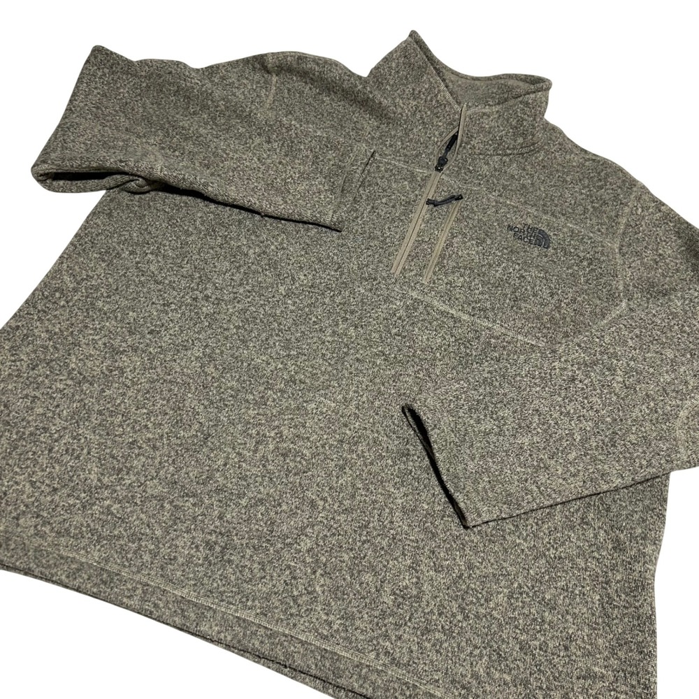 The North Face Gordon Lyons Pullover Mens XXL Brown Heather Quarter Zip Fleece